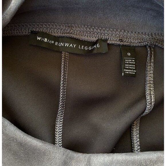 White House Black Market Ponte Runway Leggings Size 0 Gray Sueded Fall Layers - Picture 7 of 7